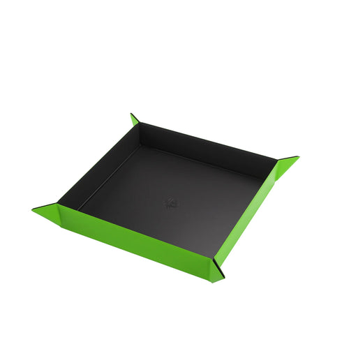 Gamegenic: Magnetic Dice Tray - Square Black/Green (269 x 269 mm)